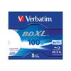 Verbatim - 5 X BD-R XL - 100 Go 4x - Surface Imprimable Par Jet D'encre - Boîtier CD