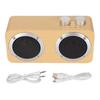 Wireless Bluetooth Speaker Retro Full Frequency Portable Wooden Computer Speakers for WindowsYellow