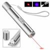 Mini 3 In 1 Cat Laser Pointer Toy USB Rechargeable Flashlight UV Light
