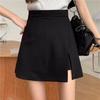 Women's High-Waist Black A-Line Skirt - Spring 2024 Korean Style