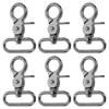 Uxcell 6-Piece Swivel Snap Hooks, 32mm (1 1/4"), Heavy-Duty Zinc Alloy Metal Lobster Claw Hooks for Straps, Bags, Belts, and Leathercraft Clips, Black