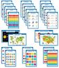 Traceease Educational Poster For Elementary School, Pack Of 25 Laminated Kids Learning Posters Great for Classroom  HomeSchool