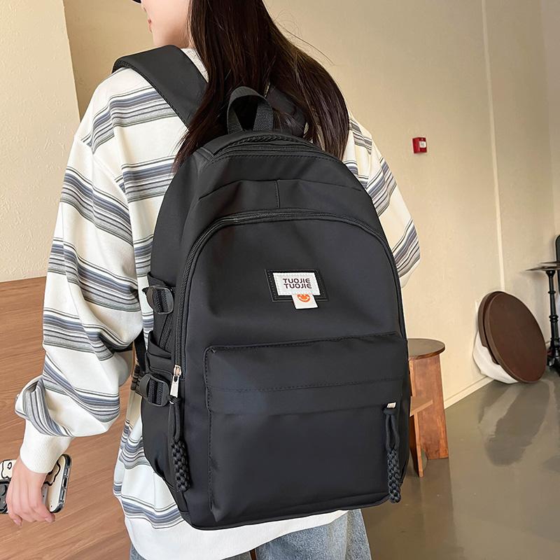 College Style Student Schoolbag Solid Color Women's Backpack Large Capacity Backpack