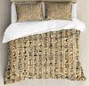 Hieroglyphic Carvings Ancient Egyptian Temple 3pcs Bedding Set For Double Bed Home Textile Duvet Cover Quilt Cover Pillowcase