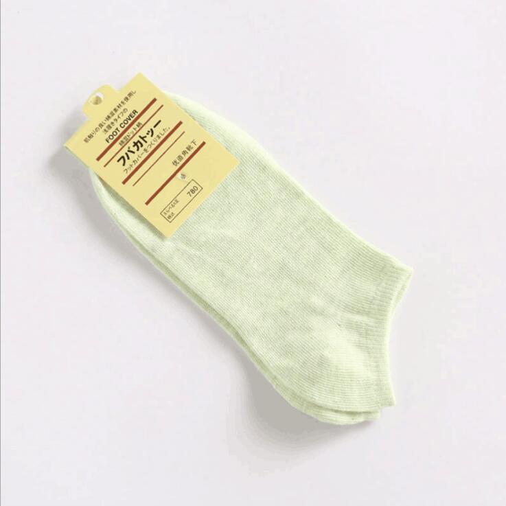 New Women's Autumn Candy Color Cotton Boat Socks - Breathable, Short Style