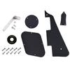 1 Set Electric Guitar Pickguard with Back Plate Set with Silver Bracket for Gibson Les Paul Guitar Black