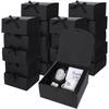 12pcs Large Kraft Paper Gift Boxes with Ribbon - 8x8x4 Inch, Black - Perfect for Weddings, Bridesmaid Proposals, Jewelry, Birthdays & Holidays