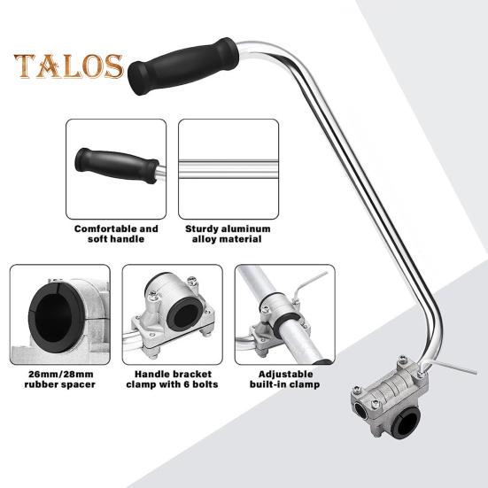 Weeder Auxiliary Handle Lawn Trimmer Grip Universal Fit Ergonomic Design Simple Installation Weed Eater Handle Replacement Part