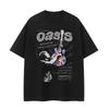 Oasis Band Retro Portrait American Street VTG Shoulder Loose Cotton Crew Neck Rock Men's and Women's Short Sleeve T-Shirt