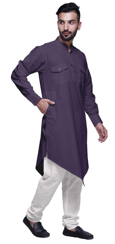 Atasi Long Sleeve Designer Kurta For Men Indian Cotton Casual Long Kurta