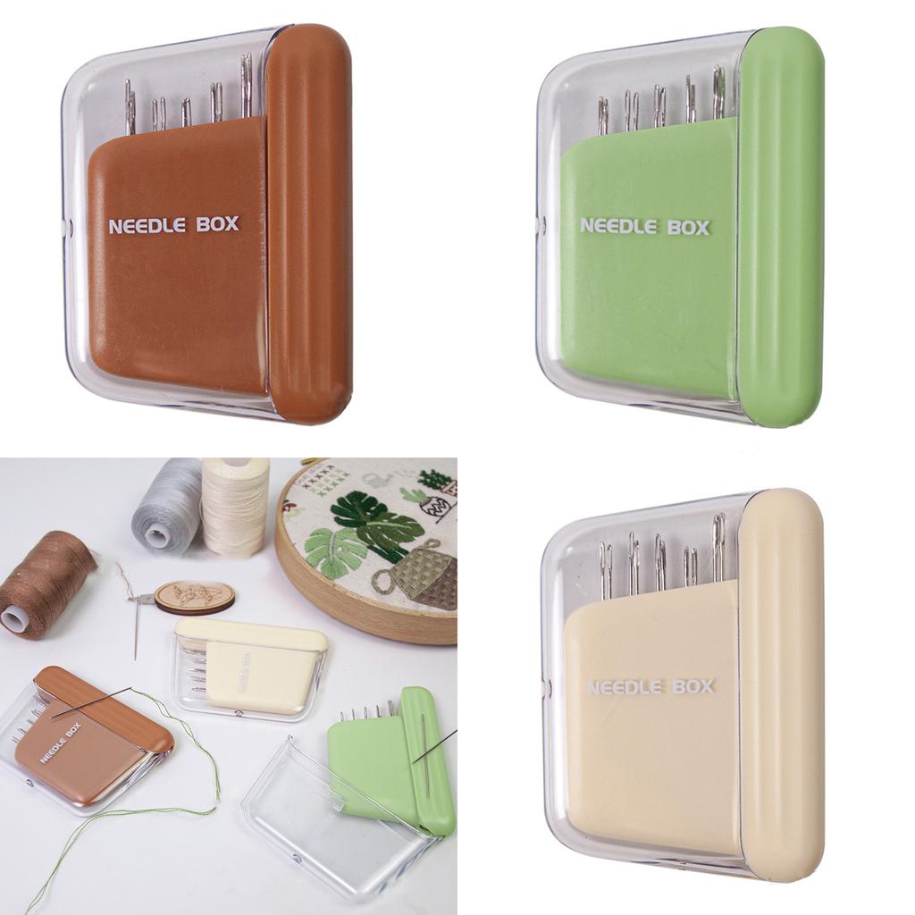 10Pcs Hand Sewing Needle Set with Magnetic Needle Holder Storage Box and Needle Threader for Sewing Quilting Needlework