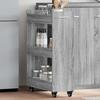 VidaXL Cabinet with Wheels Sonoma Grey 60x22x79 Cm Engineered Wood, Side Cabinet, Storage Cabinet, Organizer of 840420