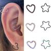 10Pcs Punk Heart Star Helix Cartilage Tragus Daith Nose Piercing Studs Earrings