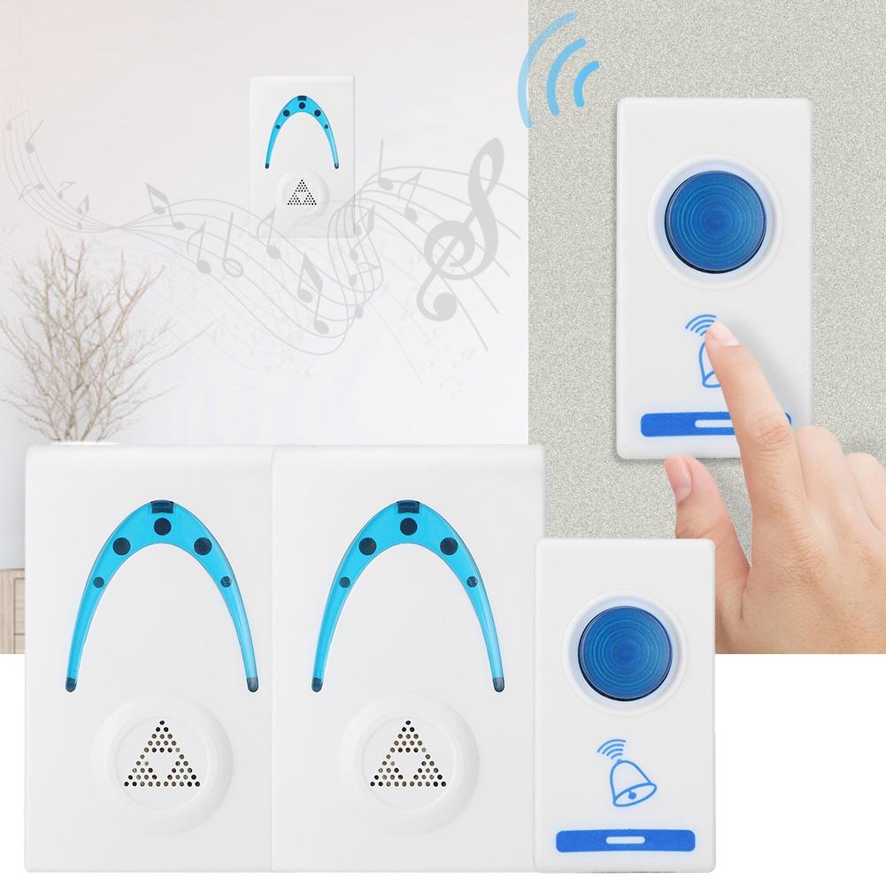 32 Melodies 1 Remote Button 2 Plugin Receivers Wireless Door Bell for Home