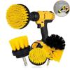 3Pcs Electric Scrubber Brush Drill Brush Kit Plastic Round Power Drills Cleaning Brush for Carpet Glass Car Tires Nylon Brushes
