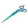 7 Inch Professional Green Blue Hair Scissors Barber Hairdressing Shear Family Cut Fringe Scissors Top Grade Cutting Scissors
