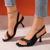 Fashion Elegant Woman Heeled Shoes 2025 New Open Toe High Heel Sandals Women Shoes New Fashion Thin High Heels Female Fashion Sexy Pumps