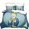 Fallout Vault Boy Printed Design Bedding Three Piece Set Childrens Use Bedroom