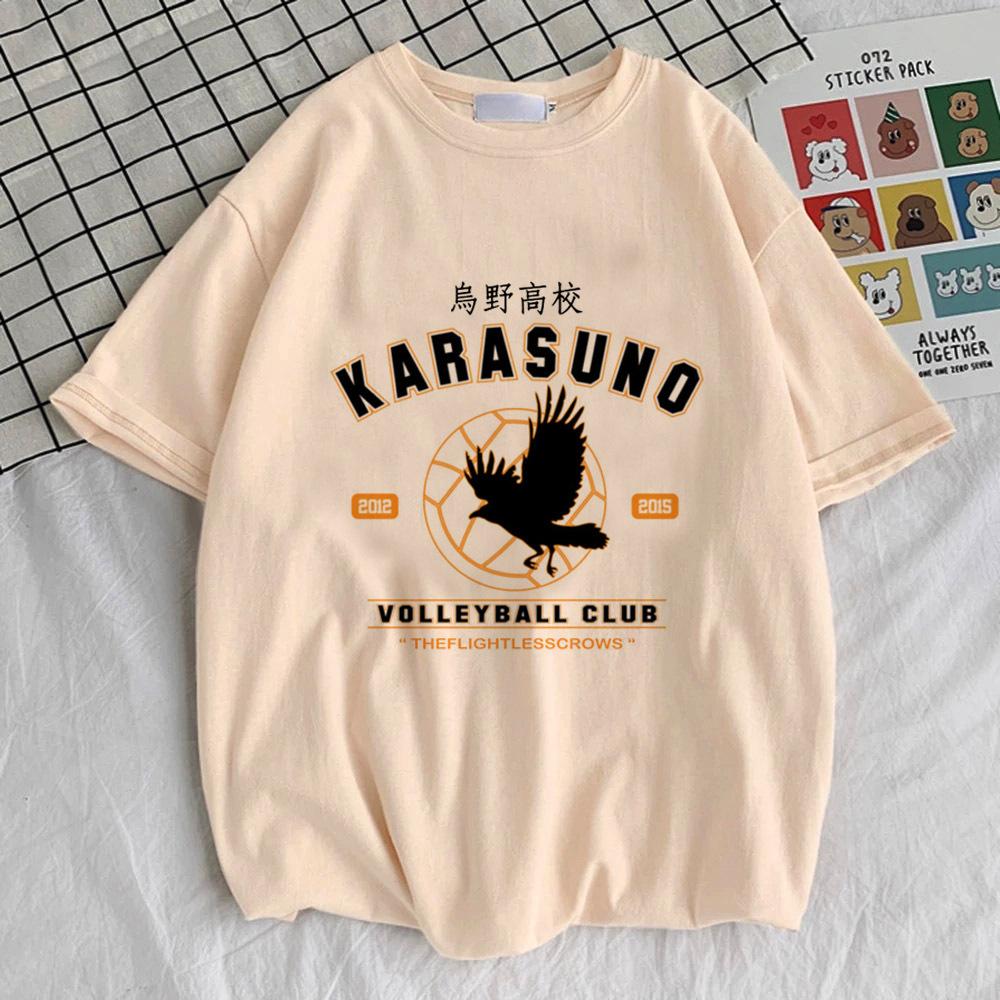 Haikyuu Top Tees Female 80s Vintage 2000s Graphic Colorful Comfortable Top Tees Graphic Grunge Pop Culture 2000s Colorful Pastel