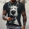 Trend 3d Worried Dog Tees Tops Men's T-Shirt  Fashion Men Animal Pattern T Shirt Clothes T-Shirts