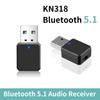 KN318 Bluetooth 5.1 Audio Receiver 3.5mm Aux Jack USB Adapter Car Hands-free Call Auto Bluetooth Transmitter for Car Radio Mp3 PC