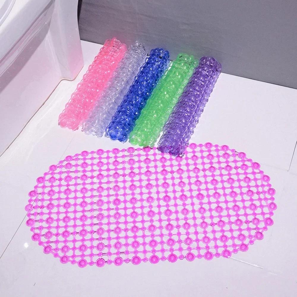 1PC PVC Anti-skid Bath Mats Soft Shower Mat Massage Mat with Suction Cup Non-slip Bathtu Bath Mat Bathroom Accessories