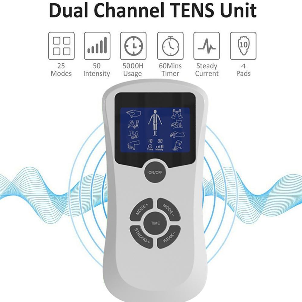 Electric Tens Muscle Stimulator Dual Channel 8 Mode Massager Acupuncture Digital Therapy Health Massage Tools Electrostimulator
