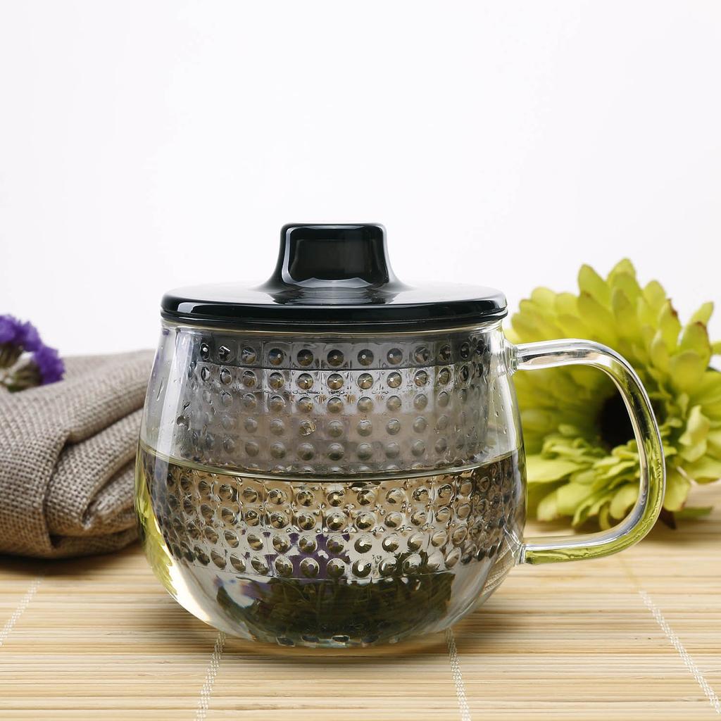 Kinto UNITEA Unimug, 350ml, Gray, Heat-Resistant Glass, 22917