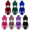 Kids Girls Modern Lyrical Dance Dress Ballet Figure Skating Gymnastics Leotard Bodysuit Costume Strappy Back Latin Jazz Dress