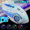 2.4G Bluetooth Wireless Rechargeable Mouse RGB Backlight E-Sports Mechanical Mouse Silent Office Mice for Computer Laptop Tablet PC Gaming Mouse Gamer