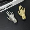 Large Smooth Palm Brooch Golden Suit Pins Creative Metal Brooch  Men