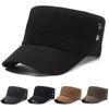 Middle-Aged Hat Men's Spring Autumn Military Cap Outdoor Cap Summer Sun Hat Men's Military Caps Army Visors Hat Flat Top Hat Training Cadet Caps
