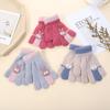 Unisex Knitted Gloves Cute Five Finger Gloves Rabbit Gloves  for 2-6 Years Old Boys and Girls