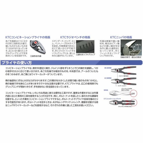 Kyoto Machinery Tools (KTC) Straight Snap Ring Pliers Hole ??1.5 SCP1715