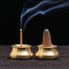 Incense Burner Smooth Exquisite Golden Bowl Shape Incense Stick Holder for Bedroom
