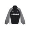 Li-Ning Windproof Water-Repellent Color-Block Letter Print Loose Collar Zip Sports Jacket Unisex Jacket Black AJDT741-1