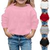Toddler Girl Boy Sweatshirts Crewneck Long Sleeve Pullover Cotton Solid Top Sweater Shirts