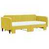 VidaXL Daybed with Trundle and Mattress Yellow 90x200 Cm Velvet 3197092