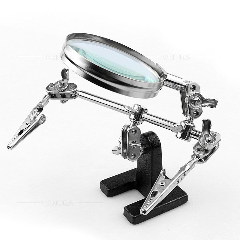 Auxiliary Clip Magnifier 60mm with Clip Soldering Iron Instruments Circuit Board Repair Soldering