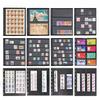 Standard 9-hole Double-sided Black Background Photo Album with Large Capacity for Stamp Collection and Paper Currency Collection