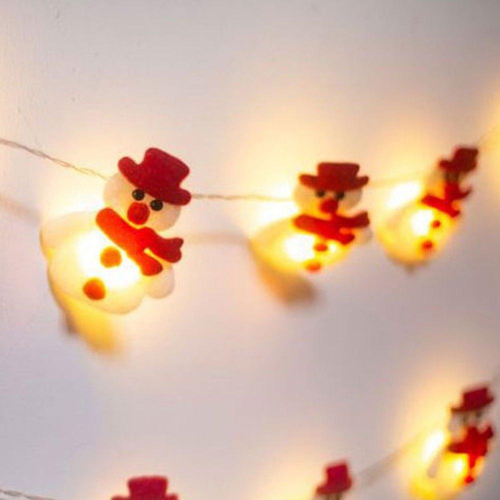 Christmas Snowman String Lights Garland 3M 20LED Muppet Light String Christmas Decorations For Home 2025 Navidad Gift