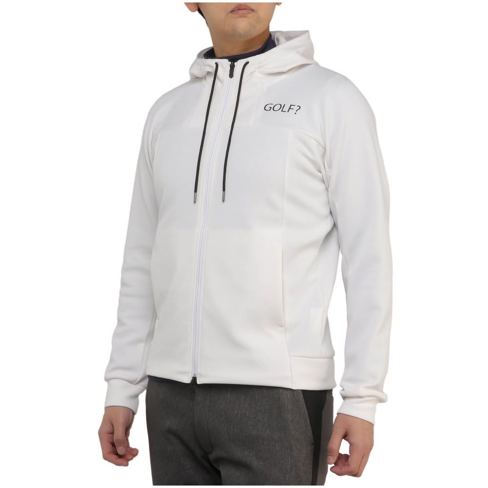 Golf Wear Breath Thermo Full Zip Hoodie Moisture Absorption Heat Generating E2MCA501 White M [Mizuno] Men's