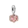 Sparkling Infinity Heart Dangle Charm With Clear Cubic Zirconia 788878C01 For Women