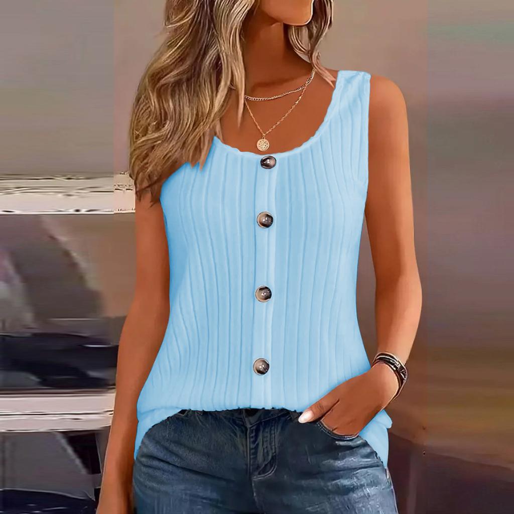 Женские майки с круглым вырезом, повседневные камисоли, блузки без рукавов, нарядные летние рубашки