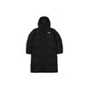Fila Fleece Loose Fit Zipper Letter Print Large Logo Hooded Down Jacket Unisex Outerwear Black FS2DJF4104X-BLK
