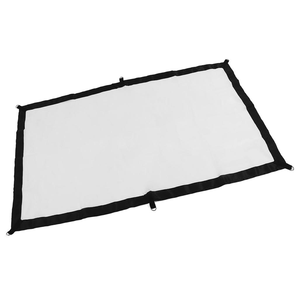 16:9 Projector Screen with Hooks HD Foldable Wrinkle Free Indoor Outdoor Movie Projection Screen