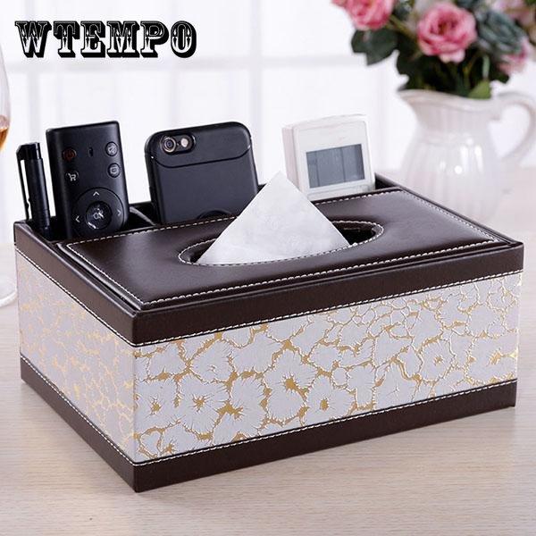 WTEMPO Simple Multifunctional Paper Towel Box Suction Box Tea Table Living Room Remote Control Household Storage Box