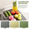 Large Size Dish Drying Mat Non-slip Tableware Drainer Pad Silicone Drainage Mat  Kitchen Utensils