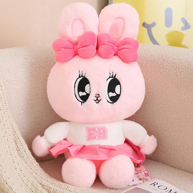 Cartoon High Quality Rabbit Plush Doll Pendant Pillow Pink Purple White Big Eyes Rabbit Plush Toy for Girls Birthday Gift