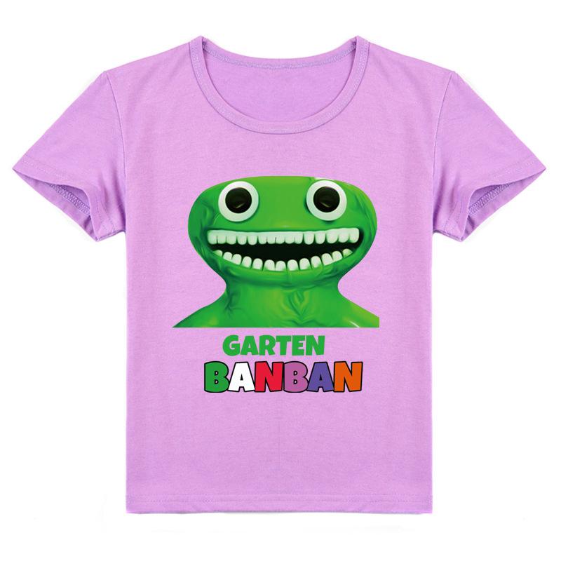 Garten of Banban Casual T-shirts Unisex Summer Children's Sports Clothes Toddler Kids Short Sleeves Cartoon Printed Tees Tops Baby Boys Grils